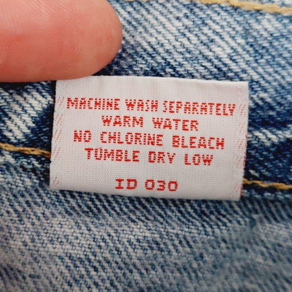 Vintage Light Blue Cotton High Rise Tapered Jeans 1813 - Picture 7 of 8